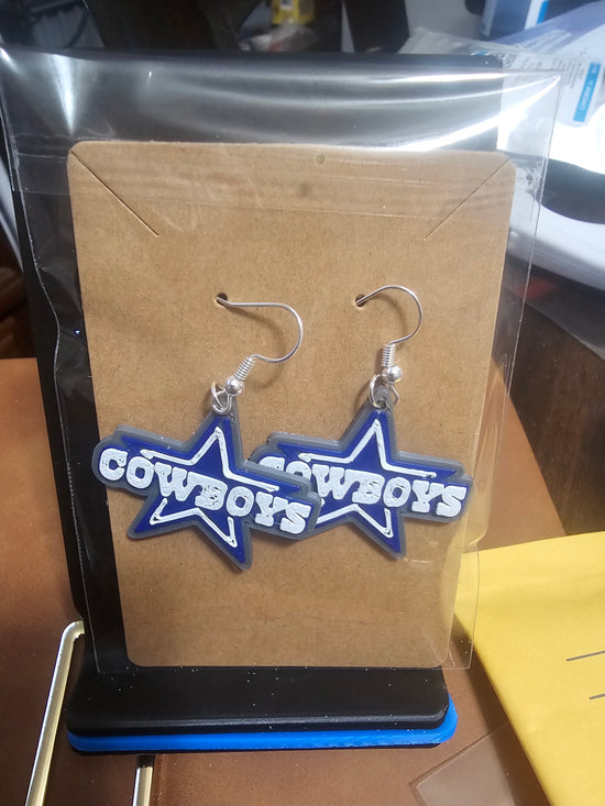 Dallas Cowboys 3D Printed Earrings
