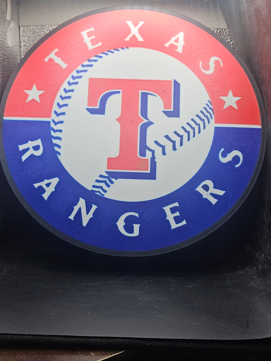 Texas Rangers LED Light Box – 9.5" Round Fan Decor